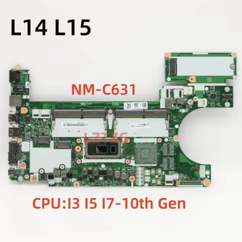 NM-C631 For Lenovo ThinkPad L14 L15 Laptop Motherboard With I3 I5 I7-10th Gen CPU UMA 100% Tested OK