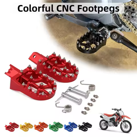 Motorcycle Universal CNC Colorful Footpeg Footrest Foot Pegs For HONDA CRF XR 50 70 110 M2R SDG DHZ 