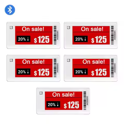 2.13 Inch Price Tag Eink Screen Electronic Display Shelf Label Bluetooth Phone APP Control Waterproo