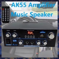 (QTAS) AK55 110-240V Car Amplifier 900W Max Power 2.0 Channel Rated 70W+70W Bluetooth Audio Hifi AMP