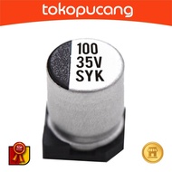 Elco SMD 100uF 35v aluminum electronic 100 uF 35 V 35volt 35 volt