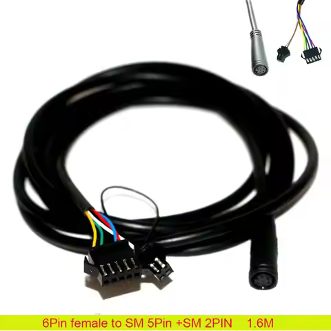 Waterproof 1T4 EB-Bus Cable Harness for Bafang BBS BBS01 BBS02 BBSHD Mid Motor Display Brake Lever T