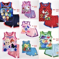 Local Seller Cuddle Me 3 to 8 year old Kids pyjamas set kids outing set sleeveless set