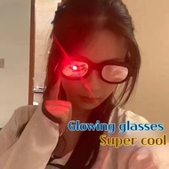 Halloween LED Red Light Effect glowing Glasses cos Student Sunglasses Funny Exaggerated Sunglasses C