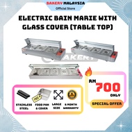 BAKERY Electrical Commercial Bain-Marie Food Warmer Table Top 4 Holes With Mirror Protection