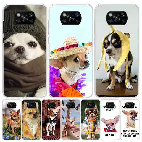 Chihuahua Puppy Teacup Dogs Case Phone Cover for Xiaomi Redmi Note 10 9 9S 8 8T 7 5 Pro Mi 12T 11T 1