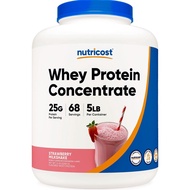 【現貨】Nutricost Whey Protein Concentrate 5 lbs - Strawberry Milkshake 士多啤梨味乳清蛋白粉 蛋白質能量Gym增肌營養健身代餐