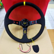 Omp Steering Wheel Suede Width 13.5 Inches Lift 3.5