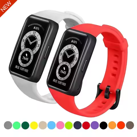 19 Color Silicone strap for Huawei Band 6/Honor Band 6 Original Replacement smart bracelet wristband