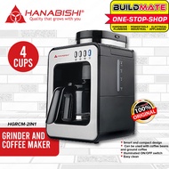 BUILDMATE Hanabishi 2 IN 1 Grinder and Coffee Maker Coffee Machine Coffee Bean Maker Machine HGRCM2IN1 / HGRCM-2IN1