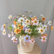 hiasan rumah untuk ruang tamu bunga hiasan meja Keseronokan pastoral, bunga tiruan krisan kecil, bun