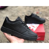 Nike AF1 COMPLETE BLACK AIR FORCE A BLACK FUL Original Shoes