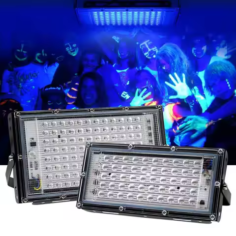 395nm 365nm UV LED Flood Light for Plant Growth Curing Special Effect Black Light