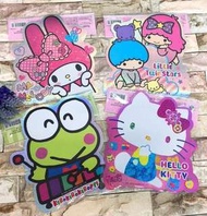 正版授權 三麗鷗 HELLO KITTY 凱蒂貓 美樂蒂 雙子星 大眼蛙 雷射造型貼紙 壁貼 安全帽 車貼 八款