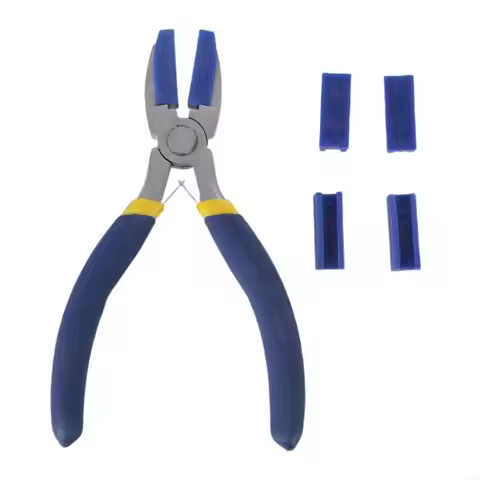 54DC Flat Nose Pliers Equipped with Plastic Jaws 2Pairs Tip for Model Making and Repairs