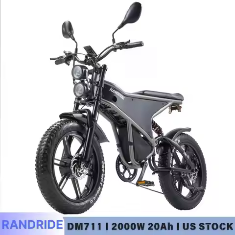 DM711 2000W Dual Motor RANDRIDE DM711 Off-Road E-Bike 20x4.0Inch Fat Tires 48V 20Ah Battery Electric