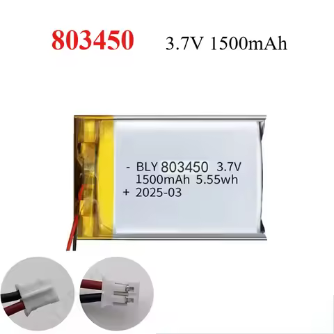 803450 3.7V 1500mAh Polymer Lithium Rechargeable Battery for GPS Navigator MP5 Bluetooth Headset Wal