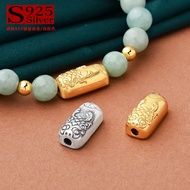 Pure Silver 999 Retro Chinese Style National Trendy Arowana Spacer Beads diy Bracelet Accessories