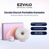 EZVALO Donut Bluetooth Karaoke Speaker with Mini Mic | Waterproof | 8 Sound Effects | Portable Karao
