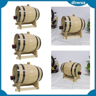 [Direrxa] 1L/1.5L/3L Oak Aging Brewing Equipment, Vintage Whiskey Dispenser Wooden Wine for Home Bre
