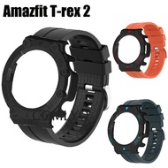 Watch Band Fit For Huami Amazfit T-Rex 2 Case Bumper TPU Soft Cover Silicone Strap Bracelet Band Screen Protector T Rex 2 Film
