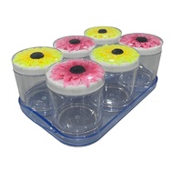 OFFER !!! Bekas Kuih Raya Set Air Tight Canister Sunflower Bunga Cookies Container Set Balang Cookies Canister Set