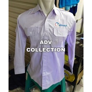 KEMEJA ELNUSA Shirt Elnusa White PDH Long Sleeve Men's Uniform