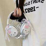 Rhinestone Cartoon KT Cat Protective Cover Headphone Case CZ7F