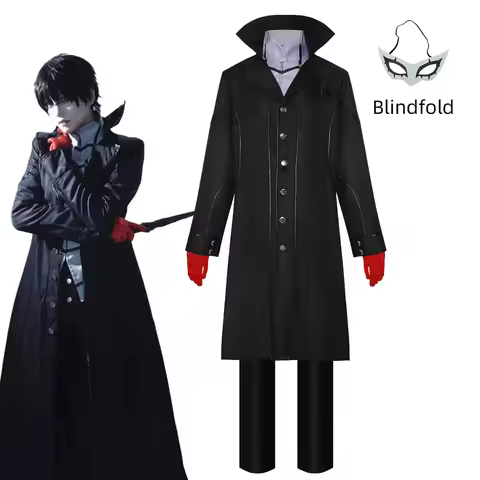 Joker Ren Amamiya Cosplay Costume Persona 5 Thief Cosplay Full Outfit Complete Set with Eye Mask Men