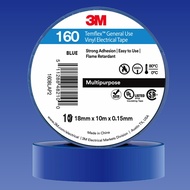 3M Temflex 160 Electrical Tape PVC Insulation Tape Black Wire Tape Original Pita Elektrik Hitam 绝缘胶带