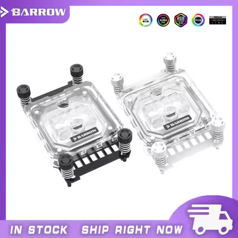 Barrow LTYK3A-04-V2, For AM5/AM4/AM3 CPU Water Blocks, LRC RGB v2 Acrylic Microcutting Microwaterway