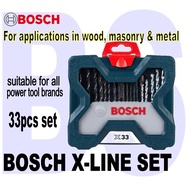BANSOON BOSCH X-Line Set. 33pcs. DIY set. Drill Bits and Screw Bits. Suitable for all power tool brands.