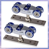 (ECRW) 2X Bifold Door Hardware Wooden Sliding Door Pulley Furniture Hardware Wheel Barn Door Roller