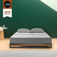 Zinus Tempat Tidur Dipan Zinus Suzanne Low - Ranjang Besi dan Kayu - Design Industrial - DYI - Bed I