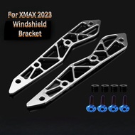 for Yamaha XMAX 300 2023 Motorcycle CNC Windshield Decorative Strip Cover Windscreen Fixed Deflectors Installation Bracket Accessories