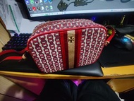 TORY BURCH GEMINI LINK 塗層帆布斜背相機包(紅色）