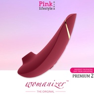 Womanizer - Premium 2 Red Clitoral Stimulator Nipples Vibrator Oral Sex Toys Adult Toy For Woimen
