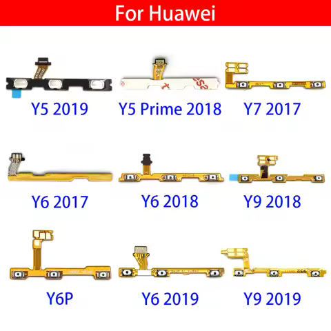 Power On/Off Switch Button Side Key Volume Up Down Flex Cable For Huawei Y5 Y6 Y7 Y9 2018 2019 Y6P Y