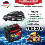 Münster Robust MF CMF 75D23 | 75D23L (60AH) Car Battery Bateri Kereta for Mazda Premacy 2.0 CP 1999-