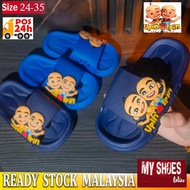READY STORE  Seliper Upin Ipin /Cute Budak lelaki Upin 1780| Kids Sandal Anti-slip Size 24-35