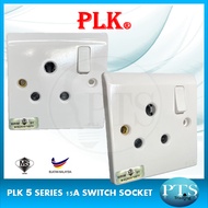 PLK 15A 3pin (round)SW SOCKET, 15A 3pin (round)SOCKET ONLY, 20A & 45A DOUBLE POLE SWITCH C/W NEON