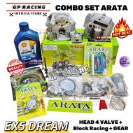 Package Ex5 dream Super Racing head 4 valve Spec 53mm/56mm/57mm Block + CDI Racing ARATA Combo "GP R