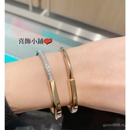 New Style U-Shaped Color Separation Bracelet Seiko 18k Gold Handmade Diamond 0Q4M