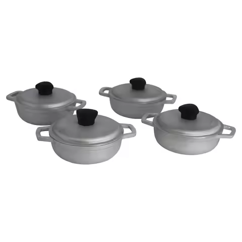 IMUSA 0.5qt Cast Aluminum Mini Caldero 4pc Set