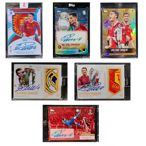 DIY Custom Sports Card Topps Style Ronaldo Man Utd Real Madrid PA Autograph Jersey Card Gift for Ron