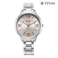 Titan Urban Silver White Dial Women Watch With Metal Strap