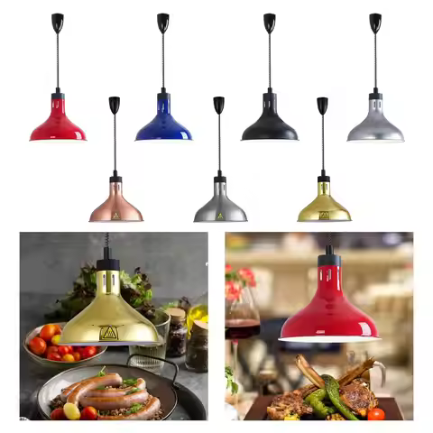 Hanging Retractable Heat Lamp E27 Food Warmer Lamp for Buffet Fries Catering