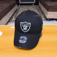 RAIDERS LOGO DISTRO BASEBALL CAP - BLACK MEN'S AND WOMEN'S BASEBALL CAP Raiders