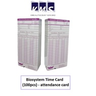 Biosystem Time Punch Card (100 pcs) - Attendance card