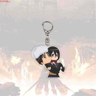 DARNELL Attack on Titan Keychain Anime Creative Double Sided Bag Pendant Levi Ackerman Eren Jaeger Attack on Titan